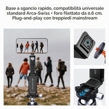 Carica l'immagine nel visualizzatore di Gallery, K&amp;F CONCEPT 4‑in‑1 Treppiede Magnetico per Smartphone Magneti Doppia Faccia