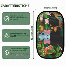 Carica l'immagine nel visualizzatore di Gallery, DEPAR Parasole per auto per bambini con protezione UV, set di 2 pezzi, 51 x 31 cm, parasole per finestrini laterali, mot
