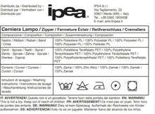 Carica l'immagine nel visualizzatore di Gallery, IPEA Cerniera Lampo Catena Continua misura #3 Grigia - [ 5 METRI + 15 CURSORI IN METALLO ] - Made in Italy - Zip Ritagliabile per Cucito, Abbigliamento, Accessori - Larghezza 30 mm - Grigio