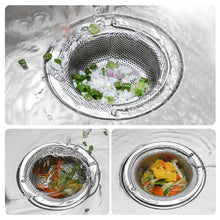 Carica l'immagine nel visualizzatore di Gallery, 2 Filtro lavandino cucina, Filtro scarico lavandino con manico, Filtro lavandino in acciaio inox, Protezione anti-intasa