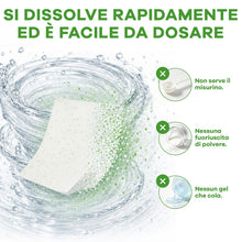 Carica l'immagine nel visualizzatore di Gallery, Fogli per Lavastoviglie, 100 Lavaggi, Senza Plastica e Sostenibili, Pulizia Potente con Enzimi Proteasi contro Proteine 