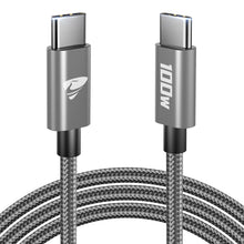Carica l'immagine nel visualizzatore di Gallery, Cavo USB C USB C,100W 5A Cavetto Caricatore Ricarica Rapida Usbc 2M Filo Caricabatterie Carica Nylon Cavo Type C to Type