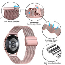 Carica l'immagine nel visualizzatore di Gallery, Issinlky Cinturino per Samsung Galaxy Watch 4, 20mm cinturino Acciaio Inossidabile Metallo per Galaxy Watch 7/FE/6/5/4 4
