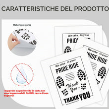 Carica l'immagine nel visualizzatore di Gallery, 12 Pezzi Tappetini Auto in Carta,Tappetini per Auto Pieghevoli con Graffiti di Impronte di Scarpe per Protezione Rapida,