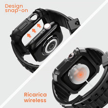 Carica l'immagine nel visualizzatore di Gallery, Fullmosa Cinturino per Apple Watch 45mm 44mm, Nero