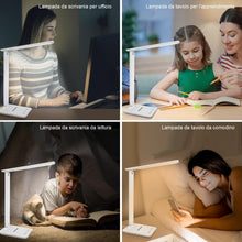 Carica l'immagine nel visualizzatore di Gallery, lampada da scrivania,lampada da lettura,dimmerabile lampada da tavolocon porta USB, 3 modalità di illuminazione, lampada