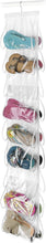 Carica l'immagine nel visualizzatore di Gallery, Whitmor - Organizer per Scarpe Bianco/Trasparente, da Appendere