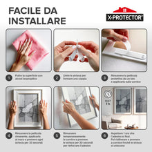 Carica l'immagine nel visualizzatore di Gallery, X-Protector Strisce Appendi Quadri - 20 Pairs Appendi Quadri Adesivi