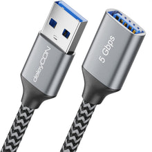 Carica l'immagine nel visualizzatore di Gallery, deleyCON 2m Prolunga USB 3.0 5Gbps (Connettore A a Presa A) - Collegamento per Tastiera, Mouse, Stampante, Scanner, Foto