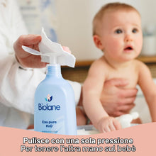 Carica l'immagine nel visualizzatore di Gallery, BIOLANE - Acqua Pure H2O - Detergente per il viso, corpo e seggiolino del bambino - Senza risciacquo - 1 flacone - pompa