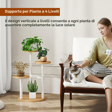 Carica l'immagine nel visualizzatore di Gallery, IBUYKE 4 Livelli Supporto per Piante da Interno, Bianco TMJ073R