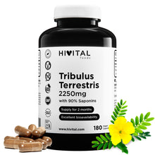 Carica l'immagine nel visualizzatore di Gallery, Tribulus Terrestris 2250 mg. 180 capsule vegane per 2 mesi di trattamento.