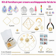 Carica l'immagine nel visualizzatore di Gallery, 400PCS Acchiappasole Cristallo,Crystal Suncatcher,Appendere Vetro Acchiappa Sole,Pendenti Prismi Cristallo,Appeso Arcoba