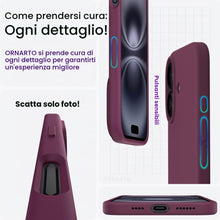 Carica l'immagine nel visualizzatore di Gallery, ORNARTO Cover per iPhone 16 Plus Silicone,Antiurto,Vino Rosso