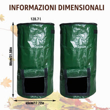 Carica l'immagine nel visualizzatore di Gallery, Composter, 2 pezzi rapida con coperchio riutilizzabile, compostiera da giardino pieghevole in plastica, per giardino, te