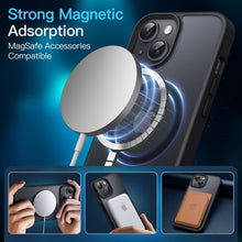 Carica l'immagine nel visualizzatore di Gallery, JETech Cover Magnetica Opaca 3 in 1 per iPhone 15, Nero