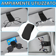 Carica l'immagine nel visualizzatore di Gallery, Zorplex 2 Pezzi Porta Occhiali Auto in Pelle con Clip Magnetica per Visiera, Universale, Supporto per Occhiali, Adatto a