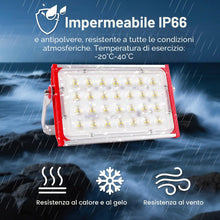 Carica l'immagine nel visualizzatore di Gallery, CREATESTAR Faretto Led da Esterno 10000LM 100W, Faretti Led Esterni 6500K luce bianca fredda, 1 Pezzi IP66 Impermeabile 