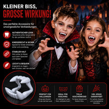 Carica l'immagine nel visualizzatore di Gallery, Dentiera da vampiro adatta ai bambini, stabile e sicura, a scatto, per Halloween e Carnevale