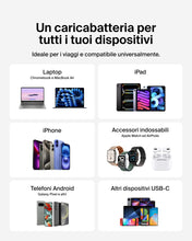 Carica l'immagine nel visualizzatore di Gallery, Belkin Caricatore da parete compatto da 45 W con cavo da USB-C a USB-C, ricarica rapida per Apple iPhone 16, 15, 14, Plu