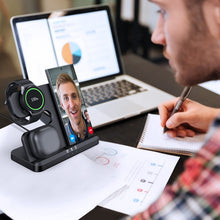 Carica l'immagine nel visualizzatore di Gallery, seacosmo Caricabatterie Wireless 3 in 1 per Samsung, Stazione Ricarica Wireless Rapida Charging Station, Caricatore S24/