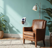 Carica l'immagine nel visualizzatore di Gallery, Stufetta Elettrica da Presa 500W a Risparmio Energetico, Termoventilatore Silenzioso con Termostato 15°-32°C, Timer 12h,