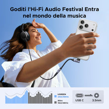 Carica l'immagine nel visualizzatore di Gallery, UGREEN Adattatore da USB-C a Jack Audio 3,5 mm Angolato a 90 Gradi