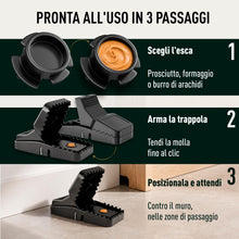 Carica l'immagine nel visualizzatore di Gallery, Mice&amp;Co 3X Trappole per Topi e Ratti | Molla Potente | Senza Veleno