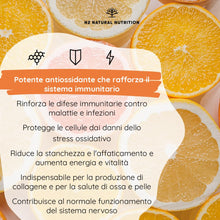 Carica l'immagine nel visualizzatore di Gallery, VITAMINA C 1000 mg ALTO DOSAGGIO + Bioflavonoidi - Naturale Vitamine C Complex Pura - Riduce la Stanchezza e la Fatica, 