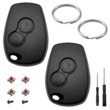 Carica l'immagine nel visualizzatore di Gallery, 2 Pezzi Guscio Chiave Auto 2 Tasti Compatibile con Dacia Duster Dokker Logan Lodgy Sandero Stepway Ricambio Telecomando 