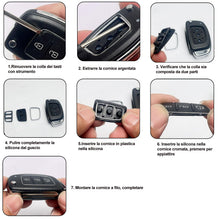 Carica l'immagine nel visualizzatore di Gallery, SUPALAND 3 pezzi 3 tasti di ricambio in gomma guscio chiave telecomando compatibile con Hyundai Santa Fe Tucson Creta El