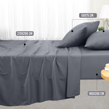 Carica l'immagine nel visualizzatore di Gallery, Utopia Bedding Set Lenzuola Letto 4 Pezzi, 180x200cm, Grigio