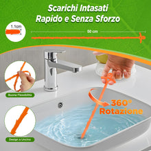 Carica l'immagine nel visualizzatore di Gallery, Forlivese 5 Pack 20 Pollici Spirale di pulizia dello scarico, bastoncini teneri di pulizia dello scarico, spirale riutil