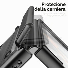 Carica l'immagine nel visualizzatore di Gallery, per Galaxy Z Fold 3 Custodia con Penna Stilo, Protezione Cerniera + Porta Penna S + Pellicola Protettiva in Vetro Temper