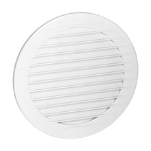 Carica l'immagine nel visualizzatore di Gallery, Griglia di Ventilazione Rotonda con Rete Antinsetti Realizzata in ABS Griglia Aerazione Bianca (bianco - Ø120 mm)