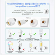 Carica l'immagine nel visualizzatore di Gallery, QIACHIP Adattatore Portalampada Wifi per Lampadine E27