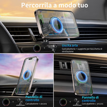 Carica l'immagine nel visualizzatore di Gallery, MANKIW Caricatore Auto per MagSafe, 15W Caricatore Wireless Auto per iPhone 17/16/15/14/13/12, Supporto Telefono da Auto