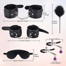 Carica l'immagine nel visualizzatore di Gallery, Set Bondage 11 Pezzi per San Valentino, SM Sessuale Set Restrizioni BDSM con Manette Caviglia Morsetti Capezzoli, Sex To