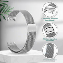 Carica l'immagine nel visualizzatore di Gallery, 2 Pezzi Metallo Cinturini Compatibile con xiaomi mi band 8/xiaomi smart band 10/9 Cinturino Donna,Cinturino Maglia Regol