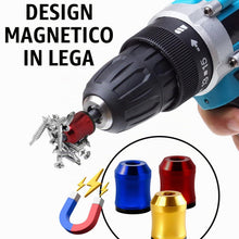 Carica l'immagine nel visualizzatore di Gallery, 3 pezzi di anello magnetico con testa per cacciavite, set di anelli per viti, strumento domestico rimovibile per trapani