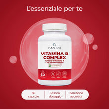 Carica l'immagine nel visualizzatore di Gallery, Bandini® Vitamina B-Complex DR CAPS ad Alto Dosaggio, 60 Capsule (2 Mesi)