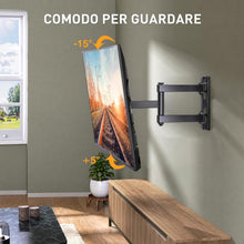Carica l'immagine nel visualizzatore di Gallery, Perlegear Supporto da Parete per TV da 26 a 65 Pollici, Staffa TV con Braccio Girevole ed Estendibile, Max VESA 400x400,
