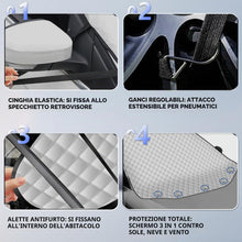 Carica l'immagine nel visualizzatore di Gallery, Parasole Auto Parabrezza, Anti UV Antifurto, con 5 Magnetica e Borsa Adatto per Maggior Parte delle Auto 193x126 cm