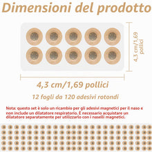 Carica l'immagine nel visualizzatore di Gallery, 120 pezzi di cerotti nasali magnetici, magneti antirussamento, cerotti nasali magnetici, cerotti nasali per migliorare l
