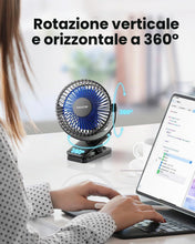 Carica l'immagine nel visualizzatore di Gallery, Gaiatop Ventilatore portatile a clip, mini ventilatore personale silenzioso