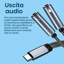 Carica l'immagine nel visualizzatore di Gallery, MMOBIEL Adattatore USB-C a 3.5mm Aux Audio Cuffie/Microfono Splitter 16 Bit