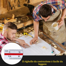 Carica l'immagine nel visualizzatore di Gallery, 30 cm scalimetro righello, 2 pezzi, 11 proporzioni comunemente usate per scala triangolare, per architettura, righello t