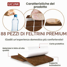 Carica l'immagine nel visualizzatore di Gallery, GICUNK 88 Pezzi Feltrini per Sedie, Gommini per Sedie, Marrone