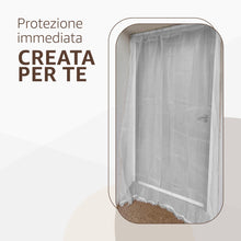 Carica l'immagine nel visualizzatore di Gallery, SONIT – Zanzariera Finestra Bianco 150x250cm con Gancetti e Anelli, Rete Antizanzare per Porta Finestra con Frange, Inst