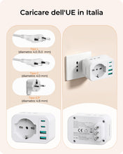 Carica l'immagine nel visualizzatore di Gallery, LENCENT Presa Multipla con USB, 7-IN -1 Multipresa Salvaspazio con